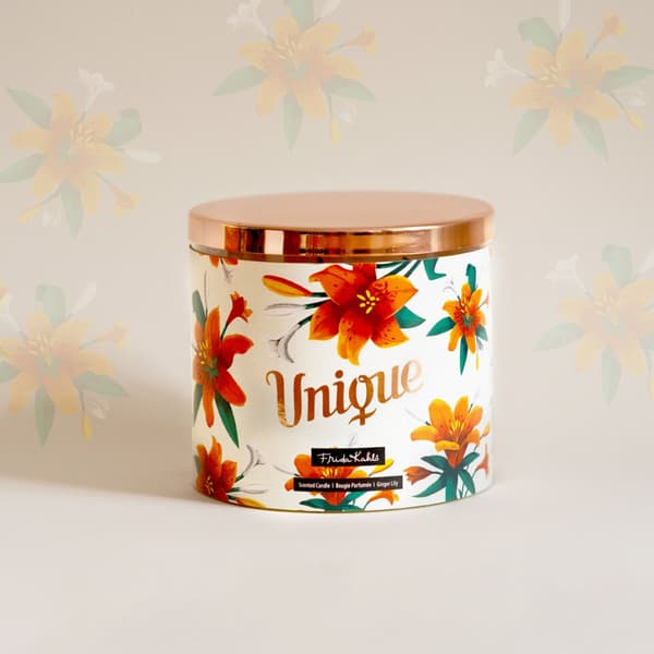 Frida Kahlo Duftlys – Kunstnerisk Glasdesign
