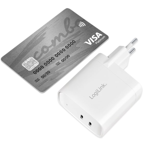 USB-laddare 2 x USB-C PD 40W GaN