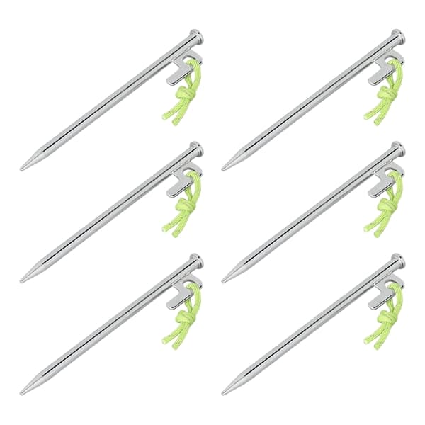 Stenpinnar i galvaniserat stål, 20 cm, P-krok, set om 6