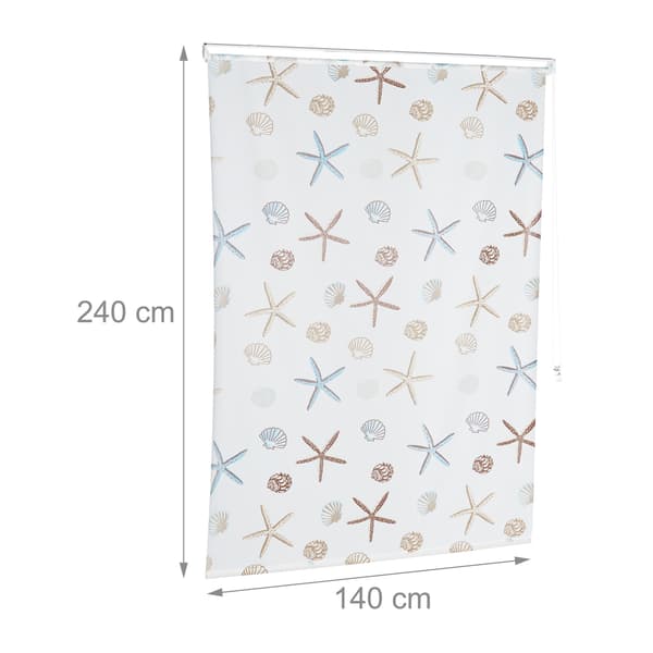 Duschrullgardin, Ocean Print, Vattenavvisande
