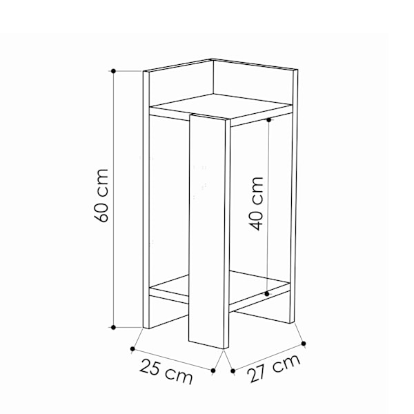 Natbord Elos Right - Eg, antracit