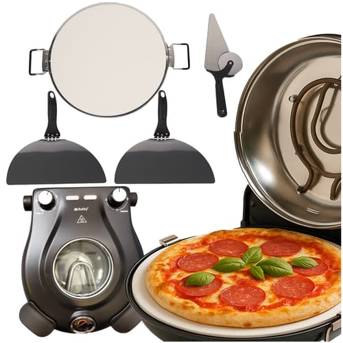 Pizzaugn, bärbar utomhus, vedeldad