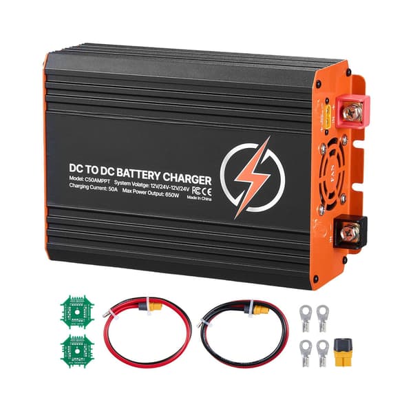 DC til DC MPPT-oplader 50A 650W, 12/24V dobbeltindgang