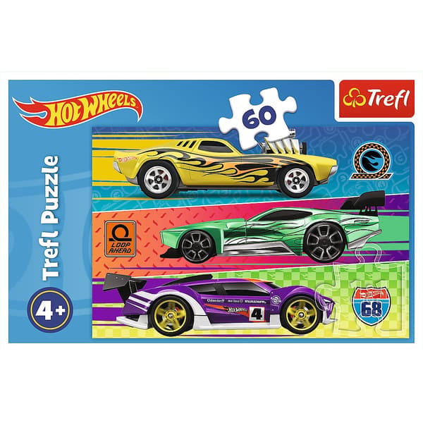 Trefl Hot Wheels -palapeli, 60 kpl