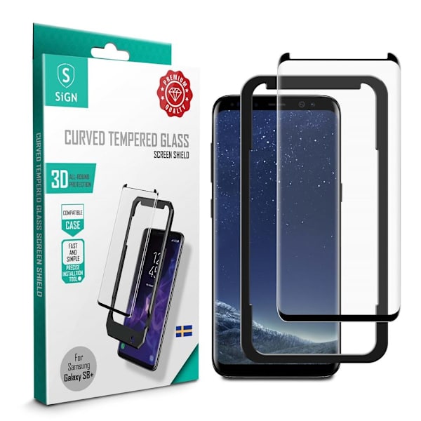 SiGN 3D skärmskydd i härdat glas för Samsung Galaxy S8 Plus