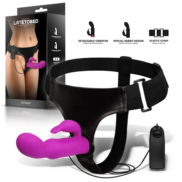 Hymax Strap-On Sele Multi-Speed ​​Vibe med kanin og fjernbetjening