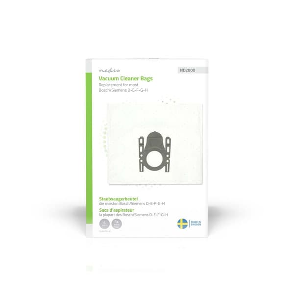 Dammsugarpåsar, syntetiska, 4-pack, passar Bosch/Siemens