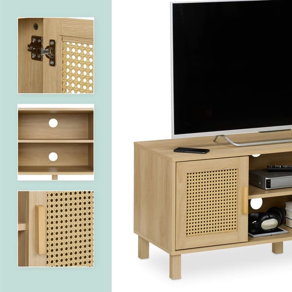 TV stativ i rattan design