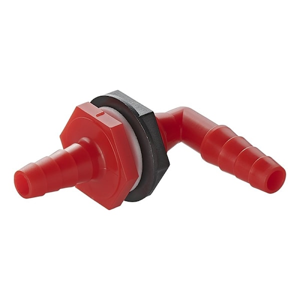 Vandbeholderstik med stik 90 grader 1/2" 10x12mm pr. stk