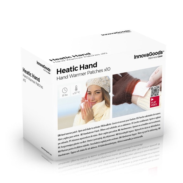 Handvärmande lappar som ger en mycket behaglig värme som kan användas när som helst Heatic Hand InnovaGoods 10 antal