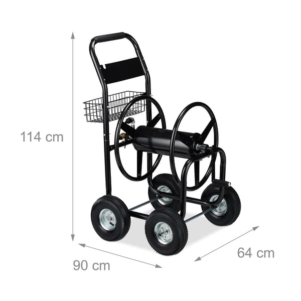 Metalliletkukärry XL, musta