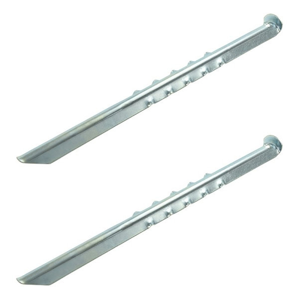 Tentpeg 40cm metalli uurrettu 2 kpl polybag