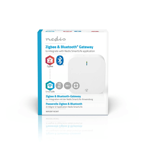 SmartLife Gateway | Bluetooth® / Zigbee 3.0 | 50 Enheter | Strömadapter | Android™ / IOS | Vit