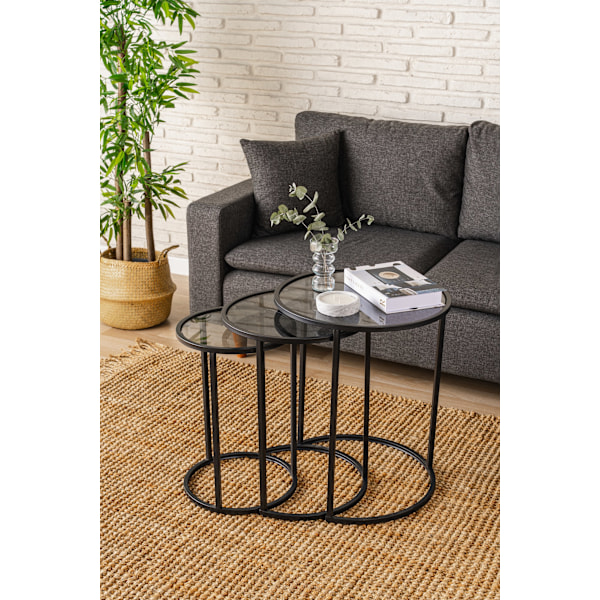 Redebord (3 stk) Alya - Sort