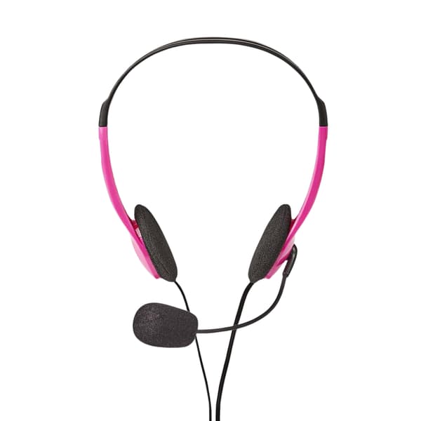 PC headset | On-Ear | Stereo | 2x 3.5 mm | Vikbara Mikrofon | Rosa