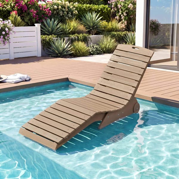 Ergonomisk poolstol med hjul – brun HDPE