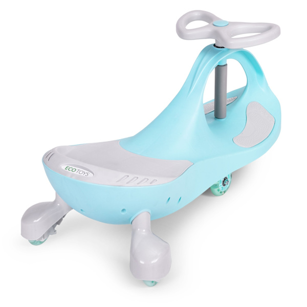 Vicka bil åkande leksak LED-hjul blå ECOTOYS
