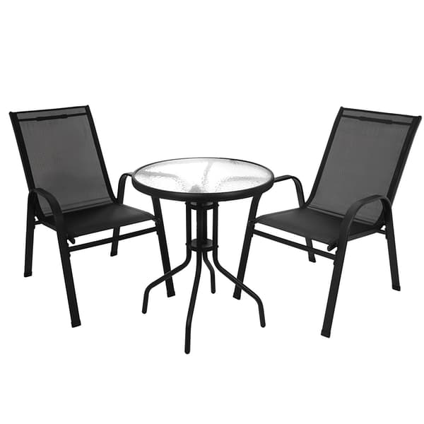 Balkongmöbelset med bord och 2 stolar, UV-resistent