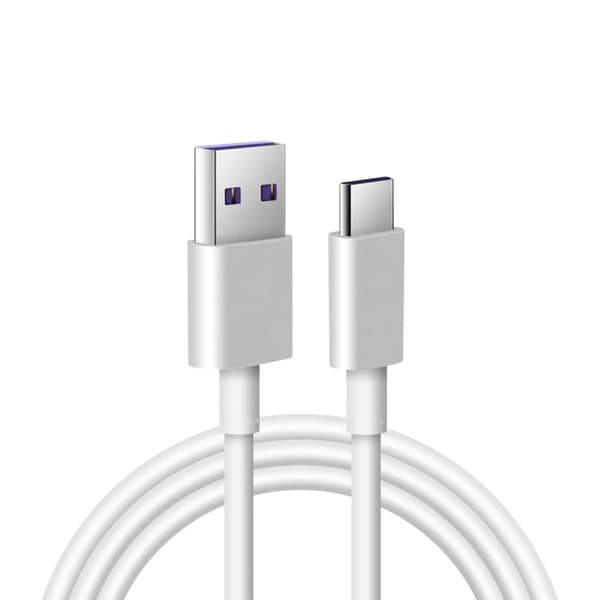 SuperCharge USB-C-kabel 5A, 25W, 2m - Vit