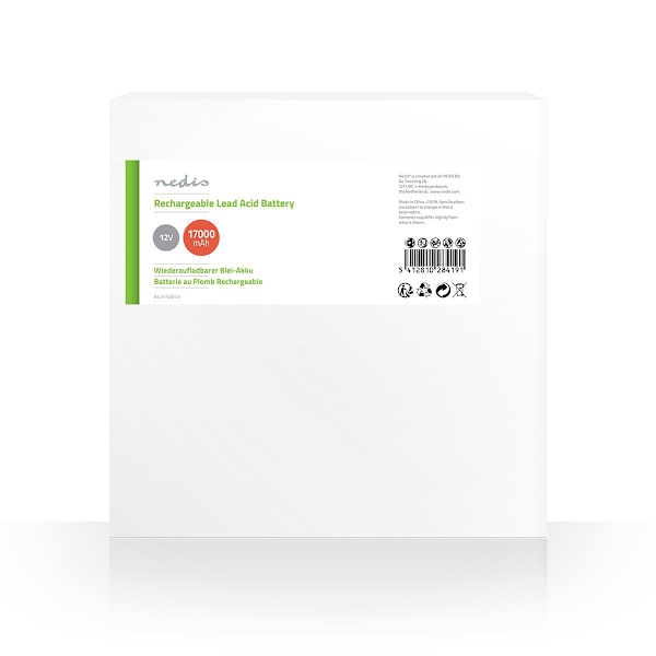Genopladeligt blybatteri | Bly-syre | Opladningsbar | 12 V | 17000 mAh