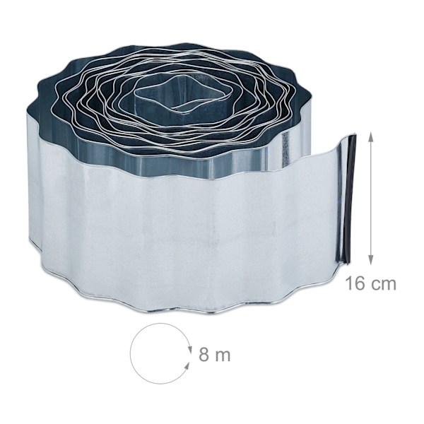 Gräsmattekant av metall 8 m