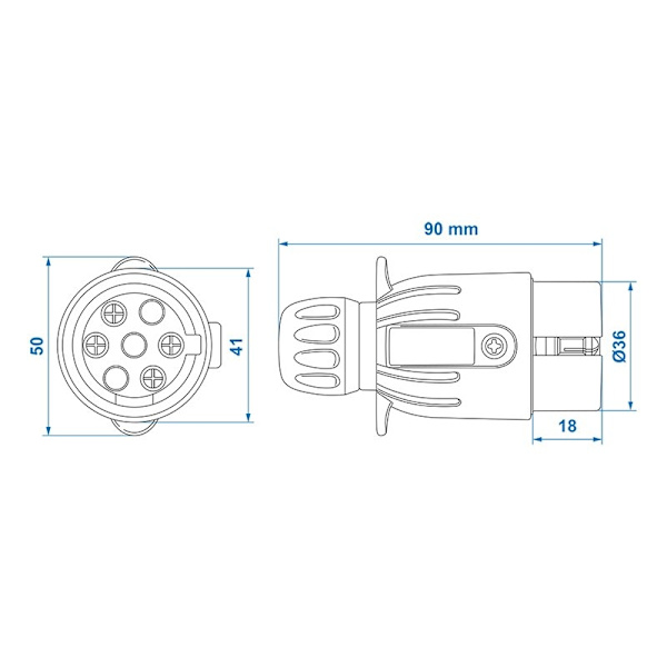 Kytke 7-napainen PVC magneetilla