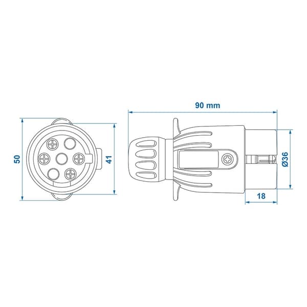 Stik 7-polet PVC med magnet