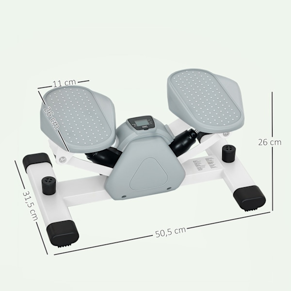 Mini stepper kotiin LCD-näytöllä, ylös-alas stepperi liukumattomilla polkimilla, stepper-kotitreeni jopa 100 kg, jalkaharjoitteluun, kotitoimiston kun