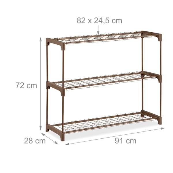 Kukkateline ruskeaa metallia 3 tasoa