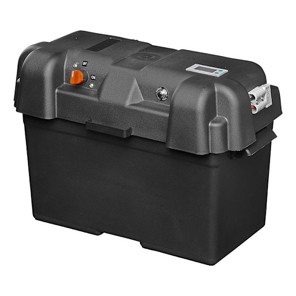 Batteriboks 35x18x23cm 2x USB - 1x 12V stik - Voltmeter - 2x Anderson stik