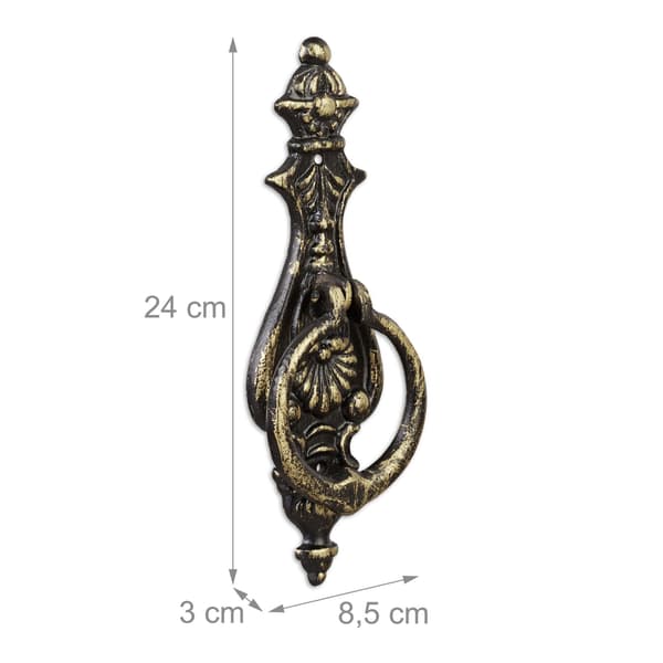 Bronzefarvet dørhammer