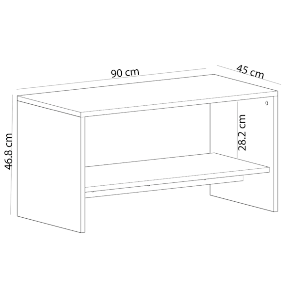 Soffbord Apollon - Svart Marmor, Safir Ek