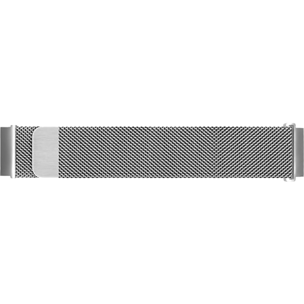 Wave teräspunottu ranneke 22mm, äly- ja urheilukelloille, hopea