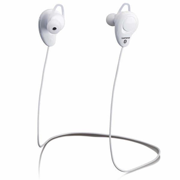 Trådløst Bluetooth In-Ear Headset med Mikrofon, Hvid