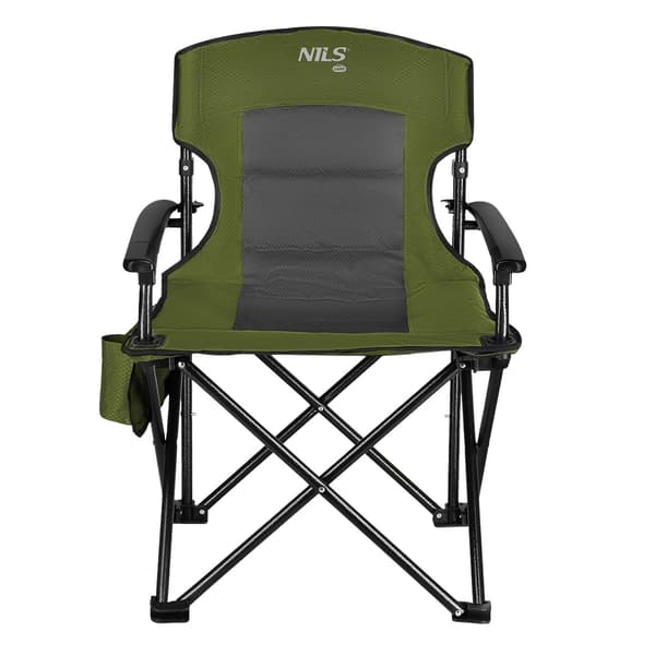 Grøn campingstol, foldbar, letvægtsdesign