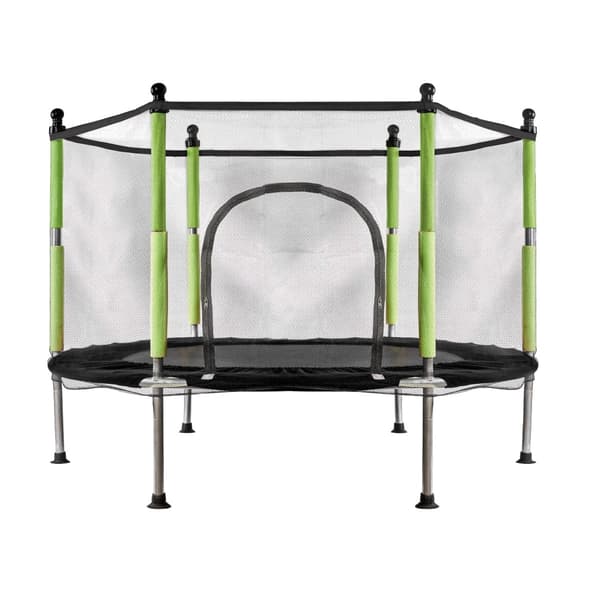 Trädgårdstrampolinnät för barn 140 cm grönt