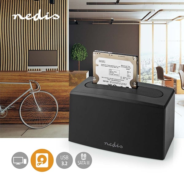Harddisk Dockingstation | USB 3.2 Gen1 | USB Type-A | 1 Disk | 2.5 / 3.5 " | USB 3.2 Gen1 | Docking | Desktop