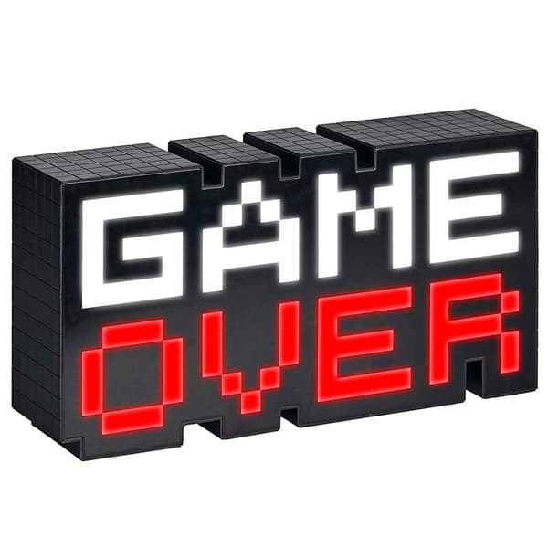 8-Bit Game Over-lampe med retrodesign og LED-lys