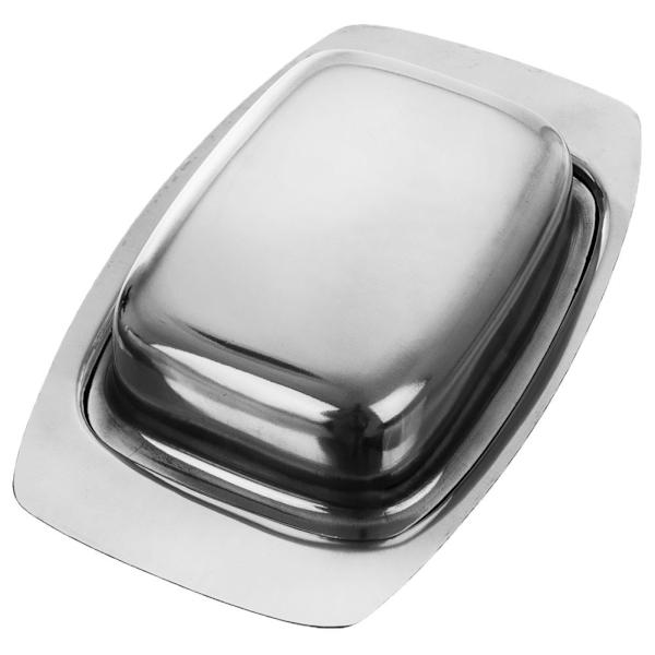Elegant smørbeholder i rustfrit stål til alle køkkener