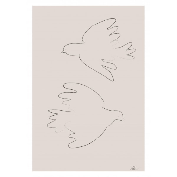 Two Doves - 21x30 cm