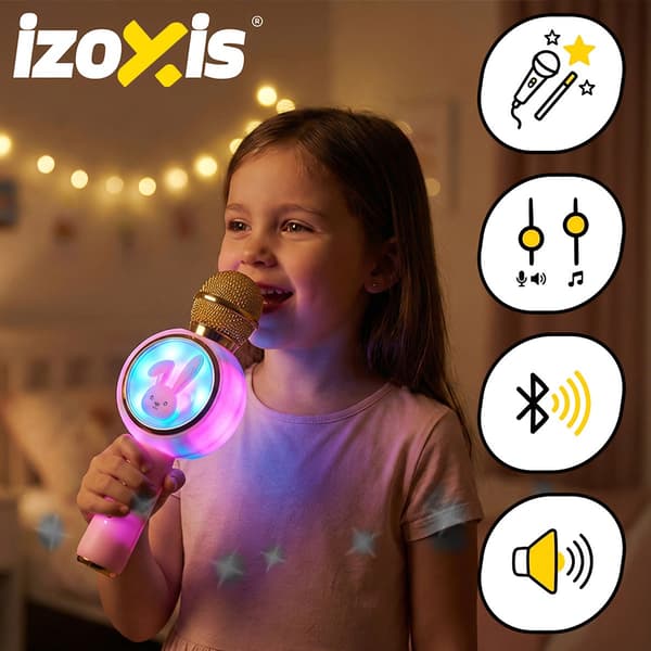Trådløs Bluetooth Karaoke Mikrofon til Børn, Pink