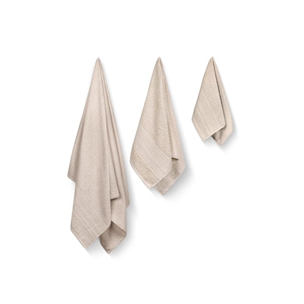 Handduksset (3 delar) Piramit - Cappuccino