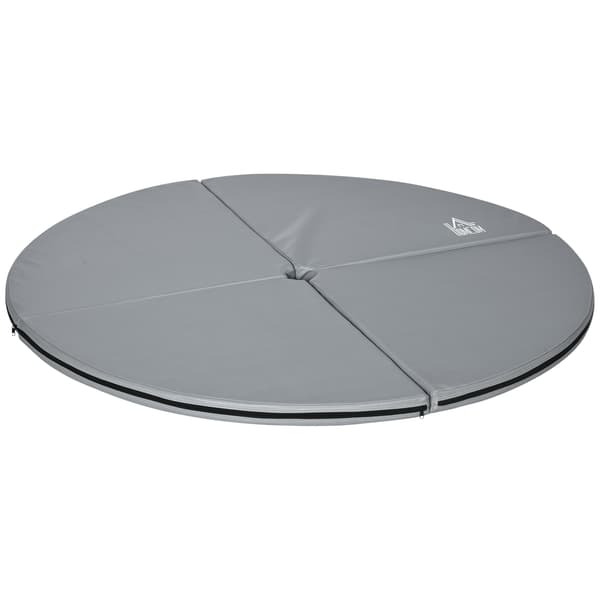 Pole Dance Matta, 5 cm tjock, 150 cm diameter, ljusgrå