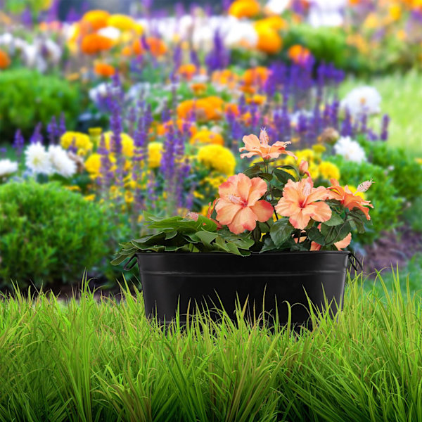 Blomsterkasse i metal
