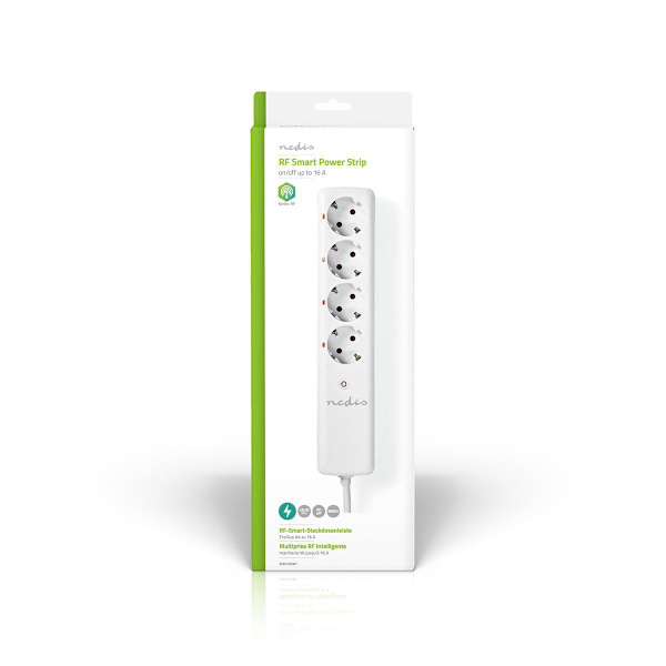 RF-Stik | 433 MHz | 3680 W | EU stik / Type F (CEE 7/7) | Hvid