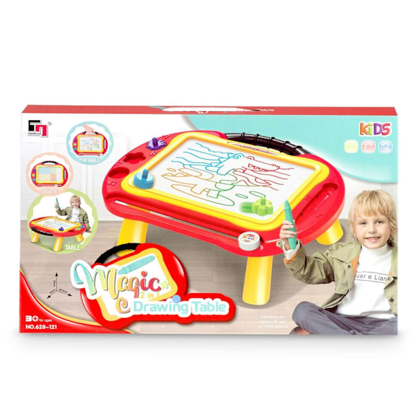 Piirustuspöytä taululla lapsille - Ricokids (punainen)