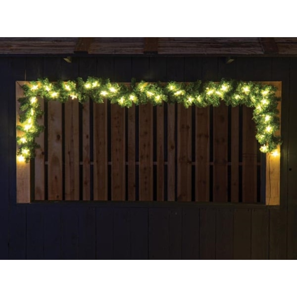 Spike Light Led - 250 Cm - 40 Varm hvide LED-lamper - Grøn Ledning - 31V