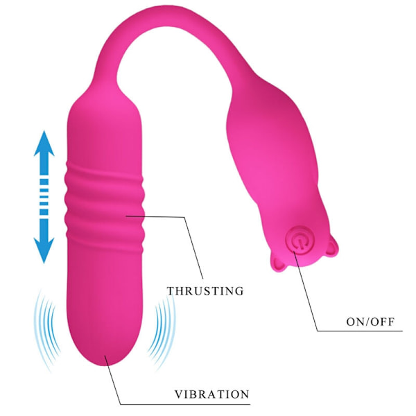 Pretty Love - Nobikuma Pink Silicone Vibrating Bullet