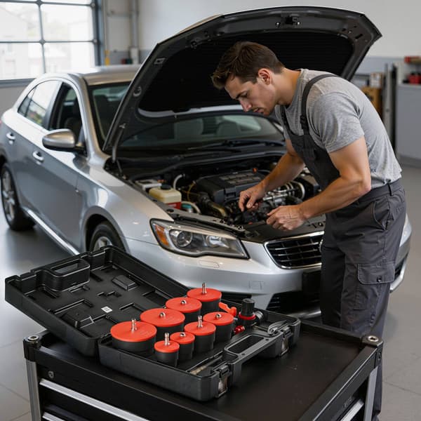 Turbo Boost läckagetestsats, 0–80 PSI, 4 adapterpar