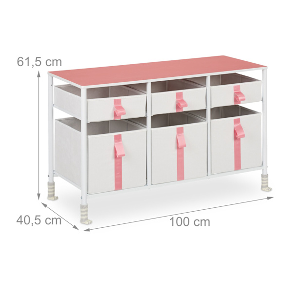 Kommode til børn 6 skuffer